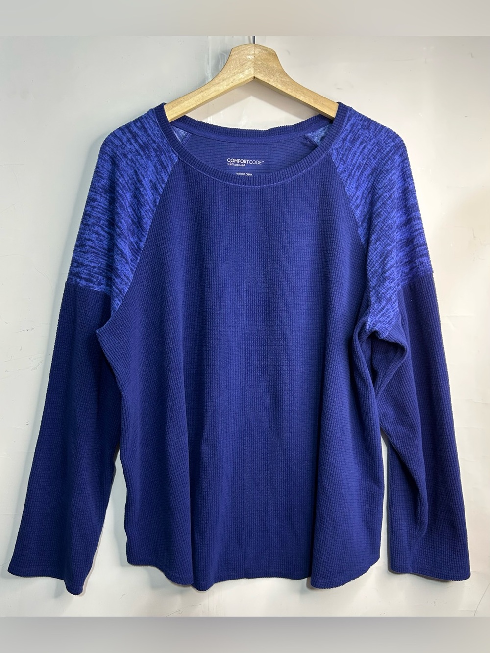 Comfort Code by CuddlDuds Heather Soft Waffle Knit Shirt XL